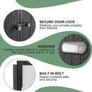 8 Ft. W X 12 Ft. D Plastic Storage Shed With Floor - Black / Gray