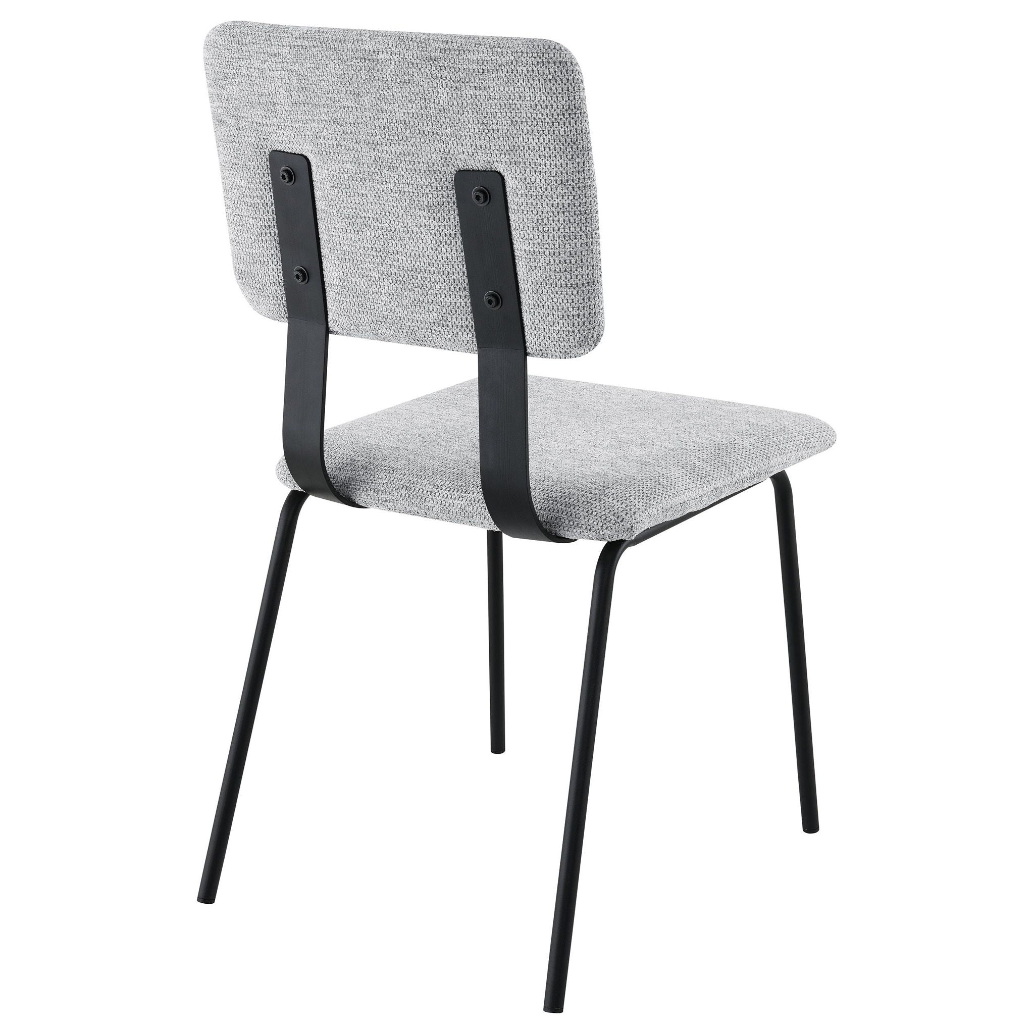 Calla Fabric Upholstered Dining Side Chair Grey (Set of 2) - Atlantic Fine Furniture Melbourne FL