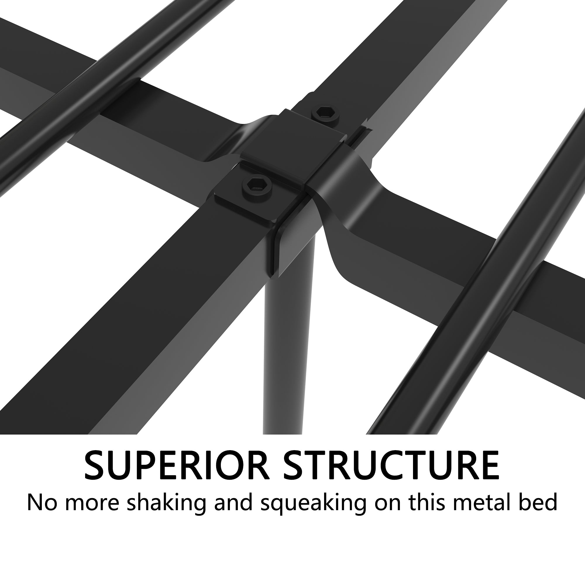 Ola Metal Bed, Black with Gold Detail, Full - Atlantic Fine Furniture Melbourne FL