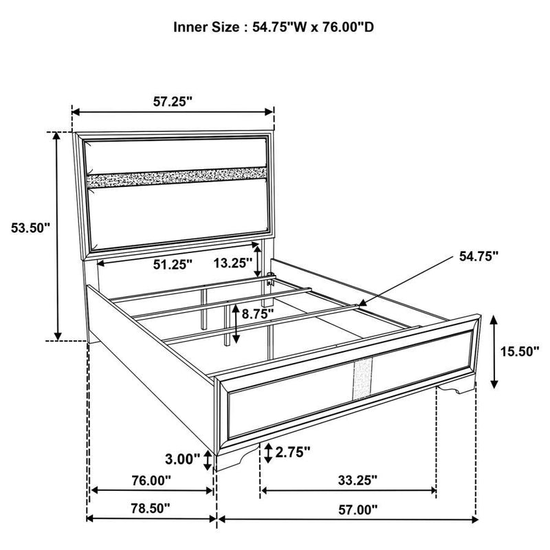 Miranda - Upholstered Panel Bed