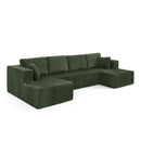 Modern Minimalist U - Shape Modular Sectional Sofa