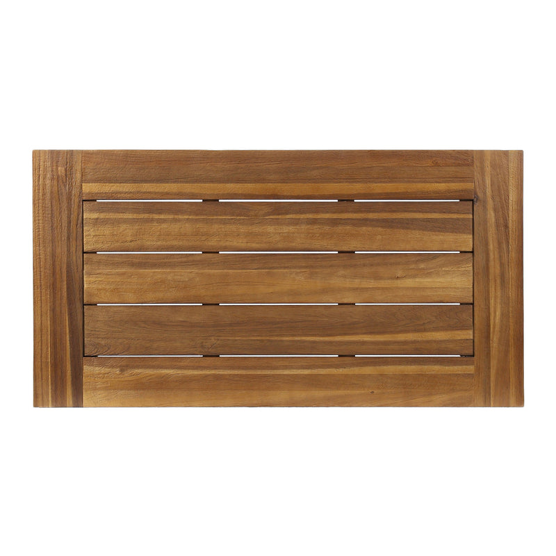 Carlisle - Industrial Coffee Table With And Slat Panel Design - Natural