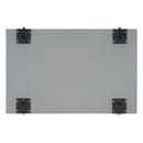 Full Floor Bed with L-shaped Bookcases, sliding doors,without slats,Grey