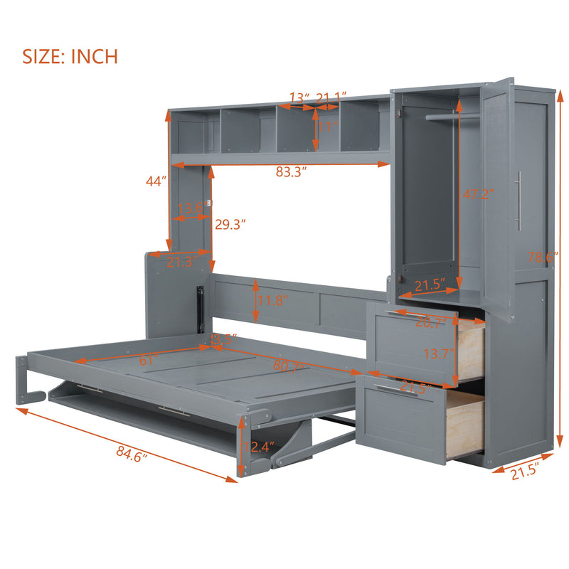 Murphy Wall Bed With Closet And Drawers