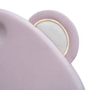 Full Size Upholstered Platform Bed with Bear-Shaped Headboard and Embedded Light Stripe, Velvet, Pink