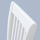 Modern Dining Chair, Wooden Back, Cushion Seats (Set of 2)