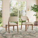 Lyra - Upholstered Barrel Chairs (Set of 2) - Pearl Silver