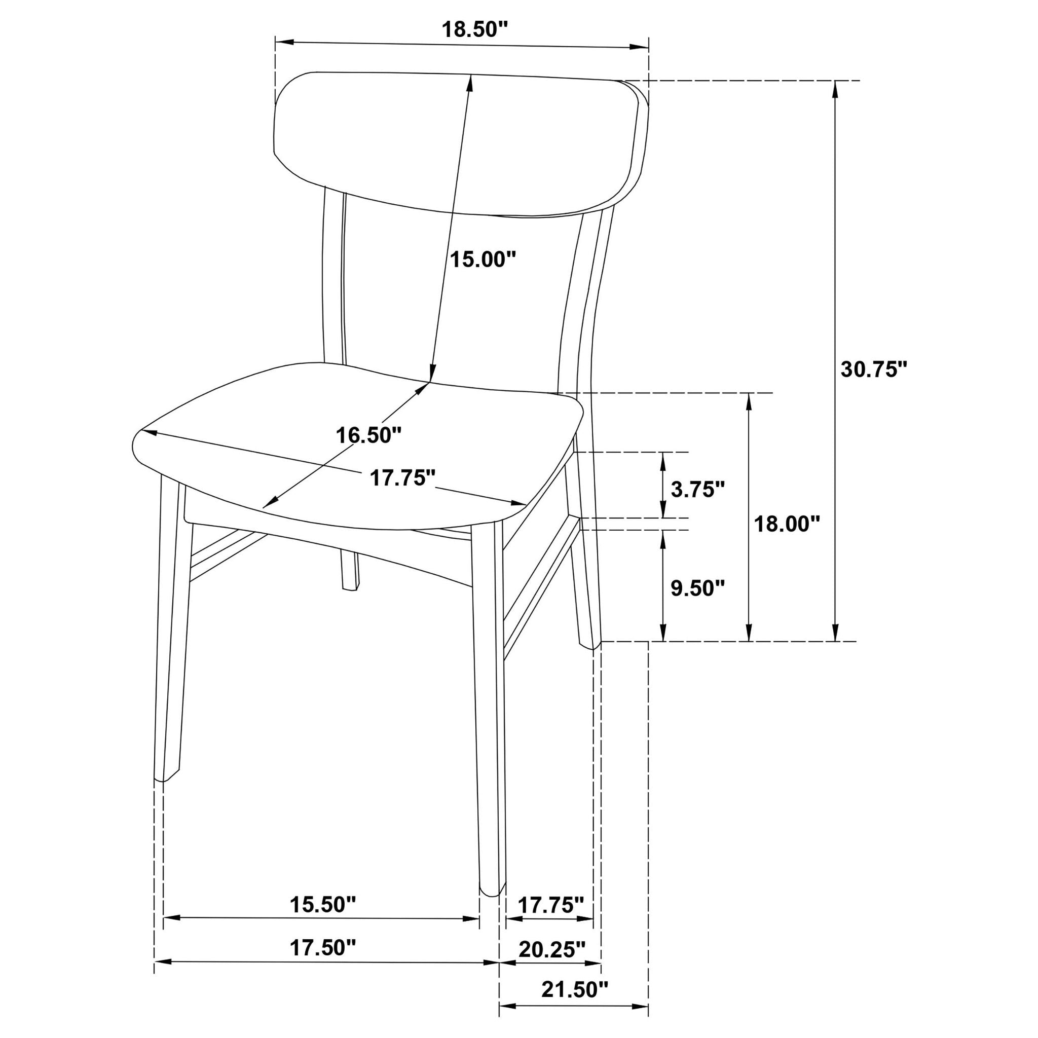 Dortch Dining Side Chair Walnut and Brown (Set of 2) - Atlantic Fine Furniture Melbourne FL