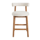 Counter Stool For Kitchen, Dining & Cafe (Set of 2) - Natural / Beige