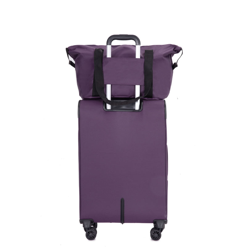 3 Piece Luggage Sets, Softshell Suitcase Spinner Wheels