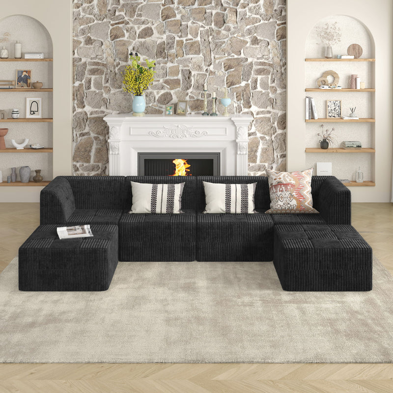 Modern Minimalist Corduroy Sleeper Sofa, Compressed Sectional Single Seat