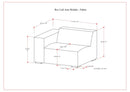 Rex - Left Arm Sofa Module - Gray