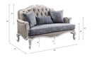 Ciddrenar - Loveseat - Fabric & White Finish - Atlantic Fine Furniture Inc