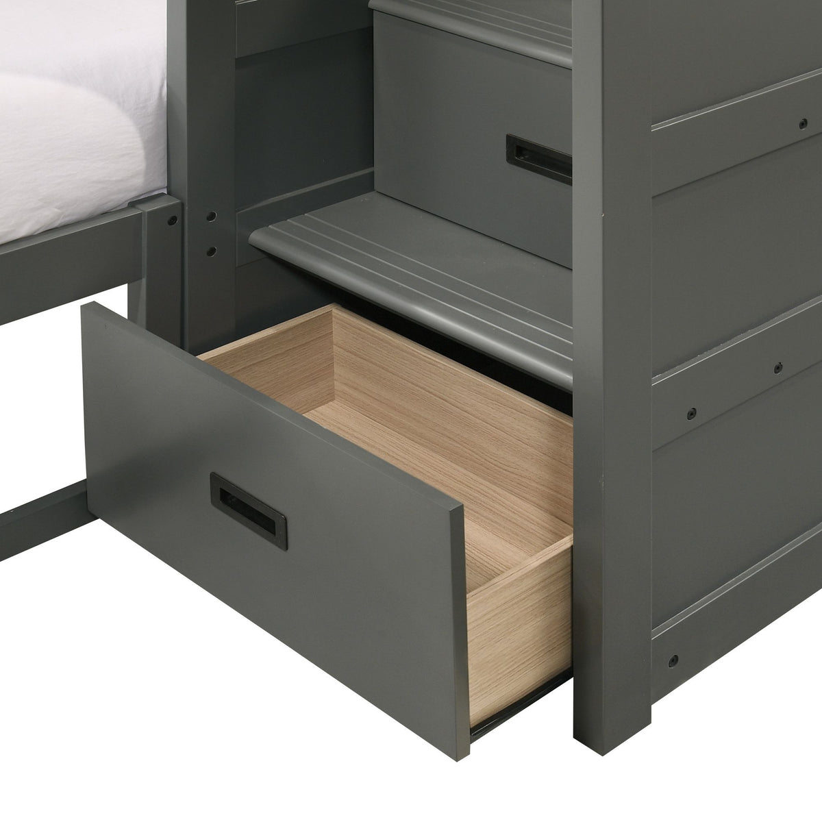 Sami Step Bunk With Right Headboard in Dark Brown by Elements International, view 7