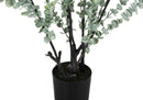44" Tall, Artificial Plant, Eucalyptus Tree, Indoor, Faux, Fake, Floor, Greenery, Potted, Real Touch, Decorative - Green / Black