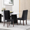 Sophisticated Tufted Dining Chair With High Back Design
