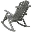 Durable Wooden Porch Rocker, Fir Log Rocking Chair