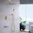 Wall Mount Shower System With High Pressure 10" Shower Head And Handheld