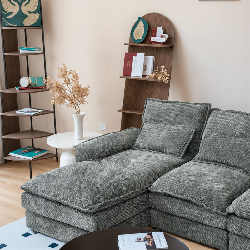 Modular Sectional Sofa Cloud Couch With Double Chaise Lounge