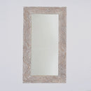 Handcarved Rectangle Mirror Accent With 3mm Glass - Antique White