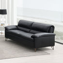 Eilene - Loveseat - Black Top Grain Leather