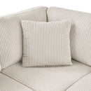 Oversized Sectional U-Shaped Sofa With Chaise Lounge And Three Soft Throw Pillows