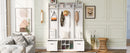 5 In 1 Entryway Bench With Coat Rack, 7 Sturdy Hooks, 2 Spacious Drawers And Adjustable Shelves