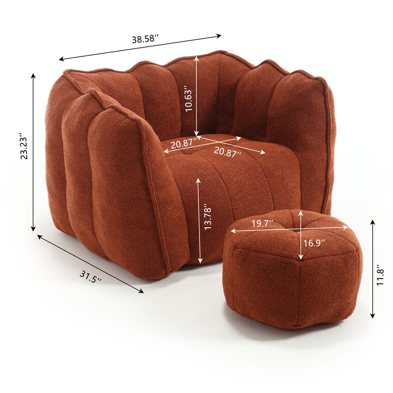 Soft Bean Bag Chair With High Resilient Foam (Chips)