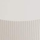 Round Coffee Table With Storage, Vertical Stripe Design