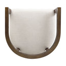 Modern Rubberwood Counter Stool Set With Upholstered Seats