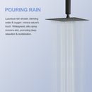 Modern 10" Square Rainfall Shower Head & Stainless Steel Wall Or Ceiling Mount Luxury Spa Shower Panel