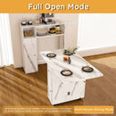 Multifunctional Folding Dining Table With Wall-Mounted Sideboard & Storage