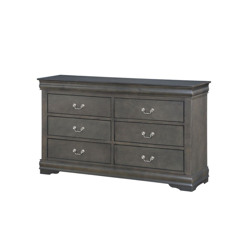 Bring casual elegance into your home with the Louis Phillipe dresser. This dresser is a piece that offers any bedroom a sophisticated look.