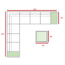 Wicker Sectional Seating Group With Plush Cushions