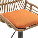 Modern Swivel Bar Stools Adjustable Counter Chairs With Footrest (Set of 2)