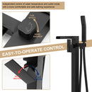 Freestanding Bathtub Faucet With Waterfall Tub Filler And Hand Shower