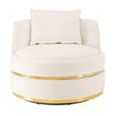 360 Degree Swivel Over Sized Upholstered Barrel Chair
