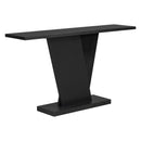 Console Table With V Shape Base, Sculptural Entryway Accent