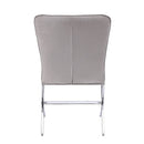 Daire - Side Chair (Set of 2) - Light Gray Velvet & Chrome