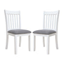 Modern Dining Chair, Wooden Back, Cushion Seats (Set of 2)