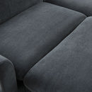 Upholstered L Shaped Sectional Sofa With Storage, Movable Ottoman, And 6 Throw Pillows