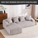 Combined 3 Seater Sofa With 4 Pillows