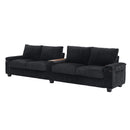 Modern 4 Seater Corduroy Sofa Couch With USB Ports And Hidden Storage