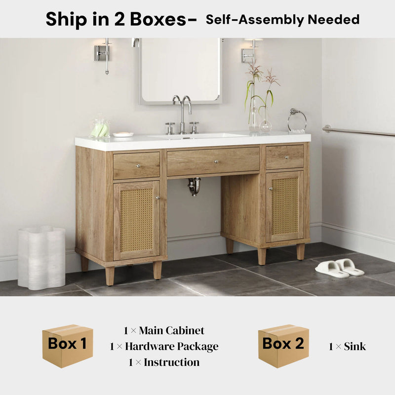 Bathroom Vanity With Sink, Spacious Storage Cabinet
