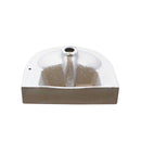 Wall Mounted Bathroom Sink With Towel Bar And Faucet - White / Black