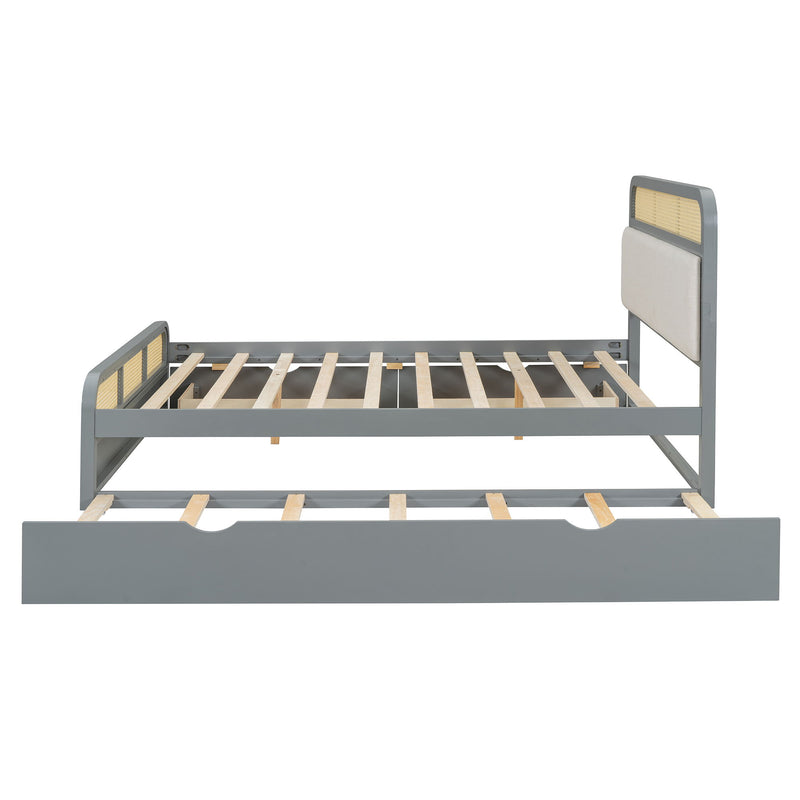 Platform Bed With Trundle And 2 Drawers