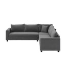 Modern Modular Sectional Oversized Couch Set With Pillows, Minimalist Style Wide Seat Comfy Sofa
