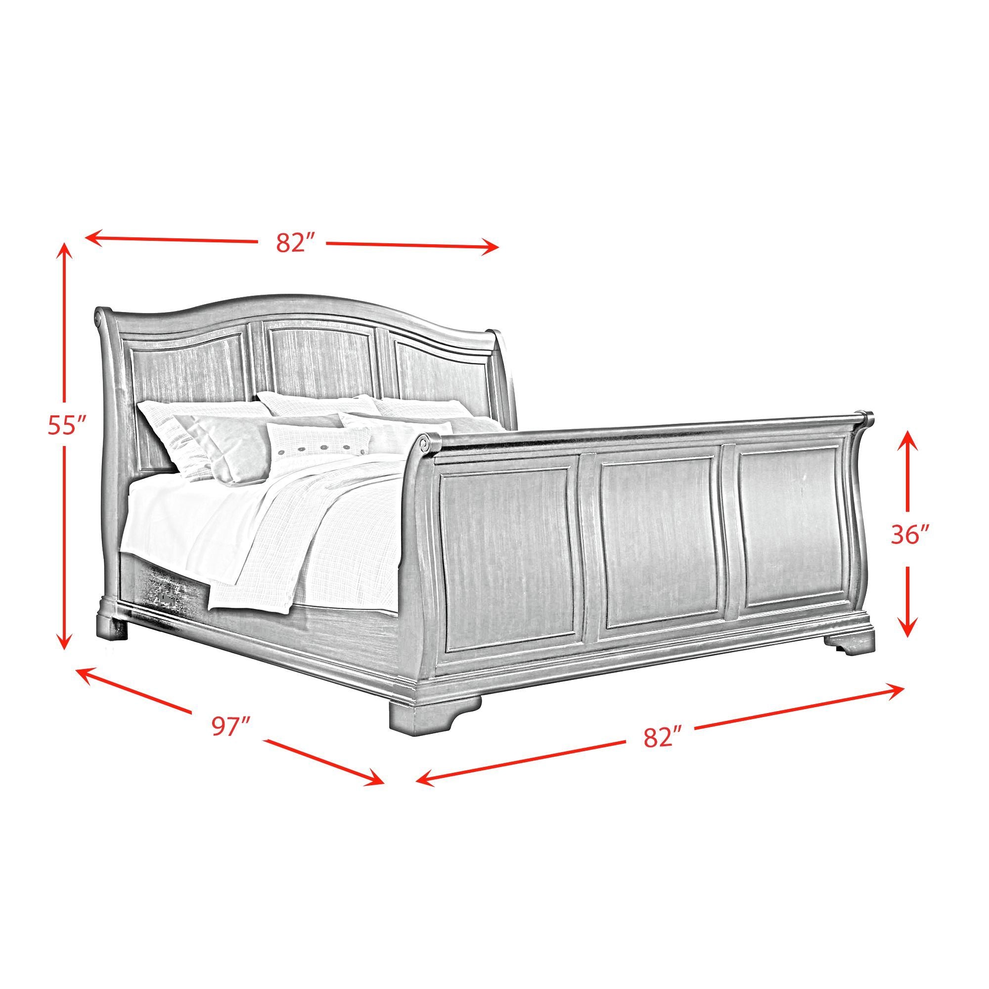 Cameron - Sleigh Bed