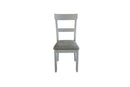 House - Marchese Side Chair (Set of 2) - Two Tone Gray Fabric & Pearl Gray Finish - Atlantic Fine Furniture Inc