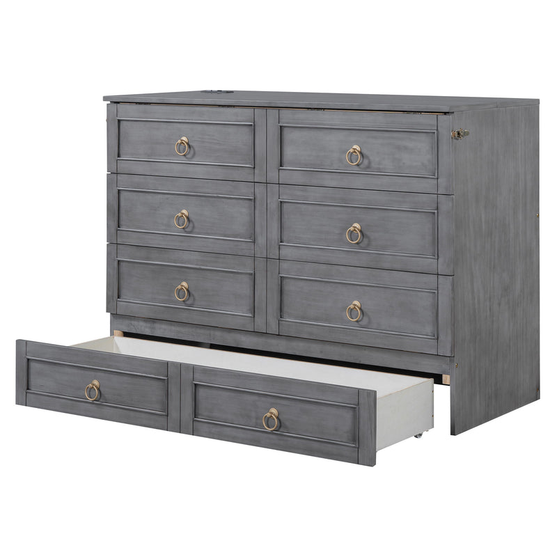 Murphy Bed With Large Drawers And Stylish Design